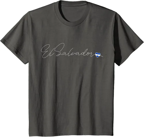 Vista 40 de Camiseta Simple Love El Salvadoreño con diseño de corazón en El Salvador