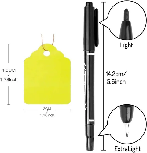 Vista 6 de 500 etiquetas impermeables con cuerda, etiquetas reutilizables de plástico para colgar
