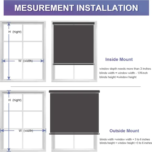 Vista 5 de MYshade - Persianas enrollables personalizadas para ventana, persianas enrollables para ventanas inalámbricas, bloqueo solar, protección