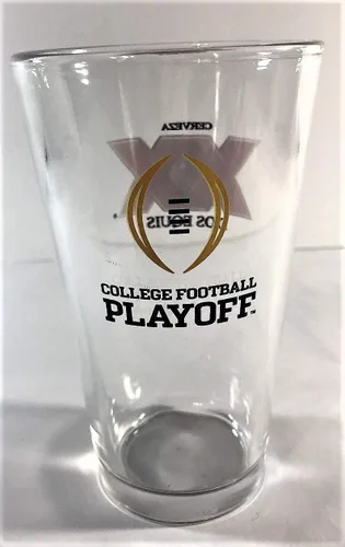 Vista 2 de Dos Equis Cerveza College Football - Vaso de pinta de 16 onzas - Juego de 2