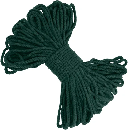 Vista 48 de Cuerda de macramé de 0.197 in x 22 yardas, cuerda gruesa de hilo de algodón natural, cuerda de colores para colgar plantas de macramé, para colgar