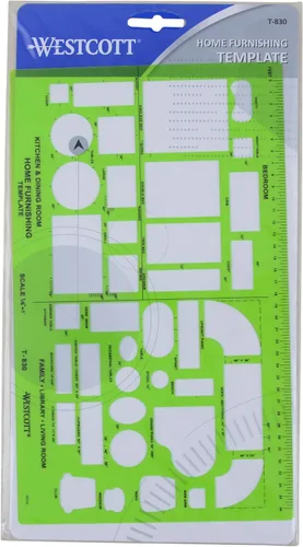 Vista 7 de Westcott Plantilla de muebles para el hogar (T-830)