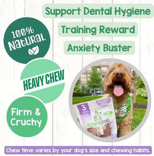 Vista 4 de Nature Gnaws Masticables crujientes para perros, tráquea y golleta, 3
