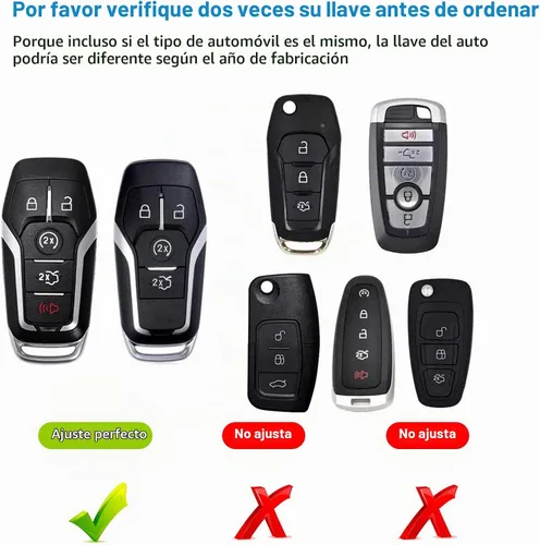 Vista 2 de Yumzeco - Funda compatible con llavero Ford Mustang, funda para llavero
