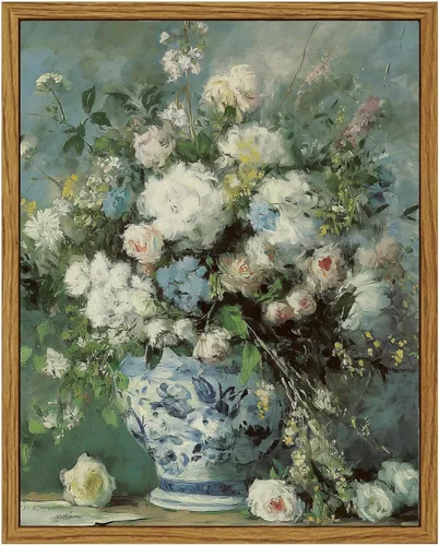 Vista 11 de Lauximart Still Life - Arte de pared con diseño de flores vintage en jarrón, arte de pared floral francés vintage, arte de pared de granja, cuadros