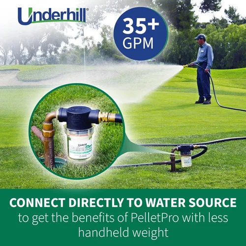 Vista 3 de Underhill PelletPro - Aplicador en línea para grifo de manguera de jardín, macho GHT de 3/4 pulgadas, hembra GHT de 3/4 pulgadas, conector
