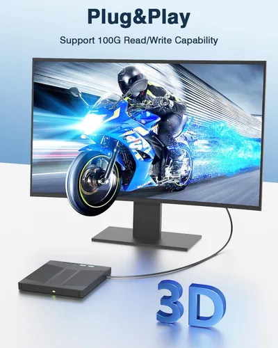 Vista 7 de 7-en-1 Unidad Blu Ray externa compatible 100G y disco 3D R/W para PC