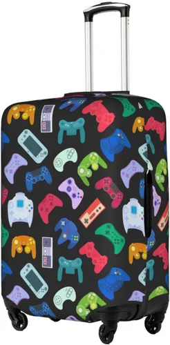Vista 2 de Teery-YY Funda de equipaje de viaje (solo funda) Patrón de controlador de armas de videojuegos, protector de maleta de equipaje se adapta a 18-32