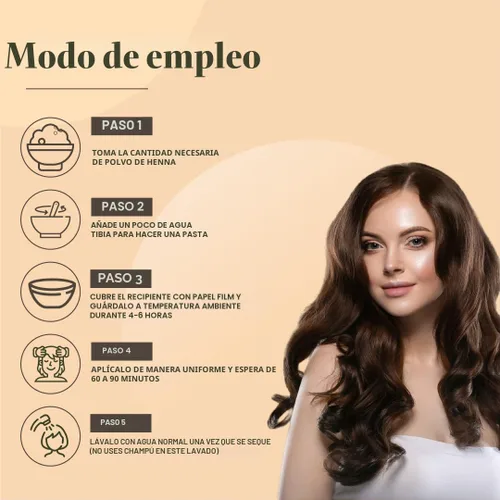 Vista 4 de Just Jaivik Polvo de henna (Lawsonia Inermis) para el cabello - 100% natural, certificado orgánico por la USDA por OneCert Asia, sin productos