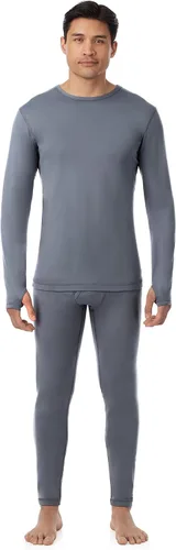 Vista 14 de Cuddl Duds Conjunto de Camiseta y Leggings de Ropa Interior Térmica para Hombres - Calzoncillos Largos Gruesos con Forro de Vellón - Capa Base