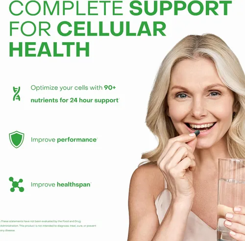 Vista 2 de HealthyCell AM/PM Healthspan System - Tabletas de 60 AM y tabletas de 60 PM