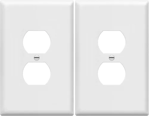 Vista 26 de ENERLITES Placa de pared dúplex para tomacorriente para receptáculos, cubierta de toma de corriente eléctrica jumbo, acabado brillante, de gran Negro