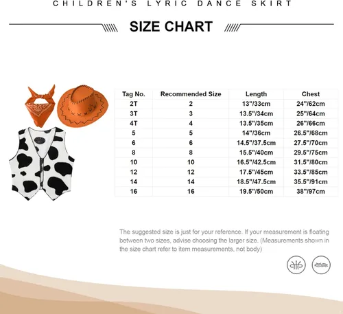Vista 7 de FEESHOW Chaleco de vaquero occidental de Halloween para niños, disfraz de cosplay con estampado de vaca