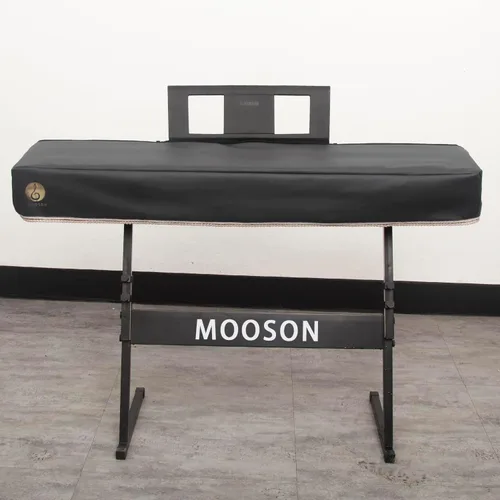 Vista 3 de Funda para Teclado de Piano Digital, Fundas Protectoras para Piano Digital, Funda de Lujo de Superficie Suave y Premium con Espesor para Órgano Negro