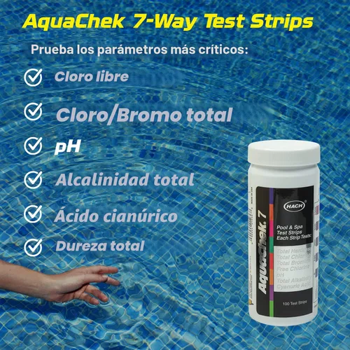 Vista 3 de Tiras de prueba para piscina/spa AquaChek, Blanco