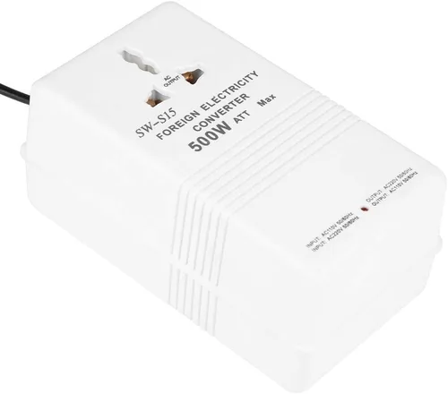 Vista 8 de Convertidor de voltaje transformador elevador 110 V a 220 V adaptador de viaje con enchufe universal para secador de pelo y pequeños