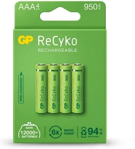 Vista 2 de GP Batería NiMH AAA/LR03 1.2v 1000mAh Pack 4 [GP-NIMH-AAA-02]