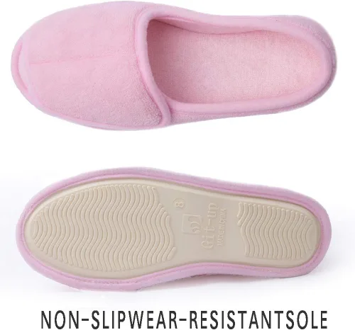 Vista 5 de Git-up -Pantuflas para mujer con diabetesartritisedema, cierre ajustable, espuma viscoelástica, punta abierta, extra ancha