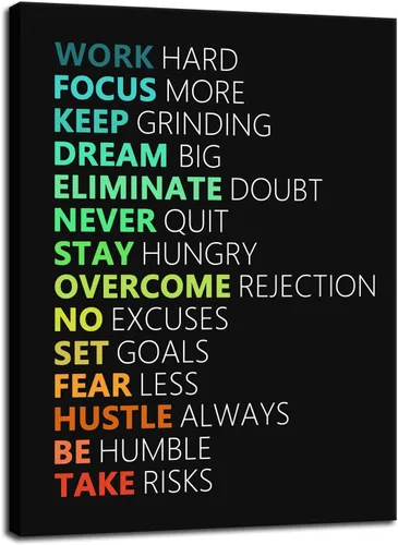 Vista 11 de Arte Motivacional para Pared Core Values Póster Inspiracional Impresiones Inspiradoras en Lienzo Obras de Arte para Oficina Sala de Estar Decoración