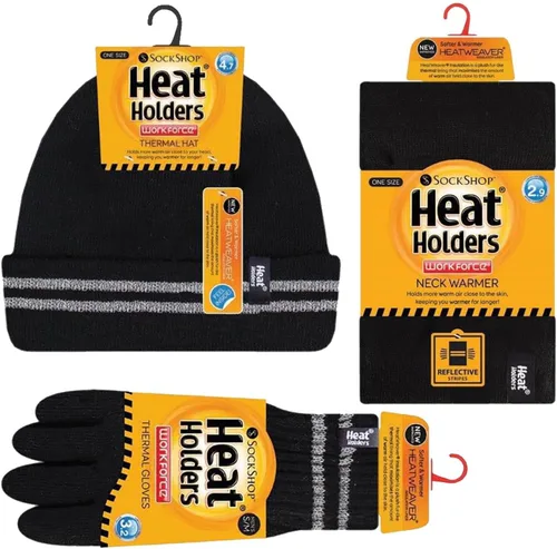 Vista 2 de HEAT HOLDERS - Gorra de punto reversible con aislamiento térmico para hombre, 3.4 tog, talla única Negro