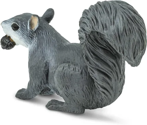 Vista 5 de Safari Ltd. Figurina de Ardilla Gris - Figura de Vida Silvestre Realista de 3" - Juguete Educativo para Niños, Niñas y Niños de 3+ Años