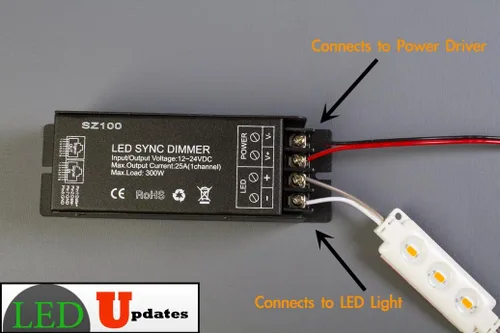 Vista 2 de Controlador de luz LED todo en uno (controlador LED de un solo color resistente)