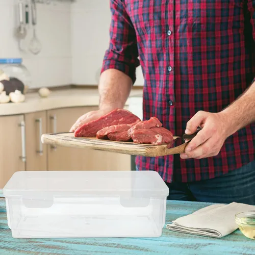 Vista 6 de LIFKOME Caja de almacenamiento de pan de plástico con tapa hermética para mantener el sabor y la frescura hermética para el mostrador de la cocina