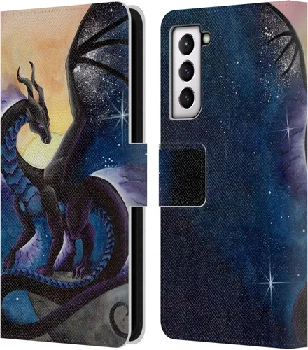 Vista 189 de Head Case Designs Officially Licensed Carla Morrow Galactic Entrancement Dragons Leather Wallet Case Compatible with Samsung Galaxy A07 4G