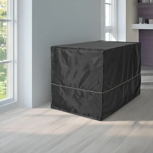 Vista 2 de MidWest Homes for Pets XL Funda para jaula de perro, cubierta de perrera de poliéster negro para dar privacidad, se ajusta a la mayoría