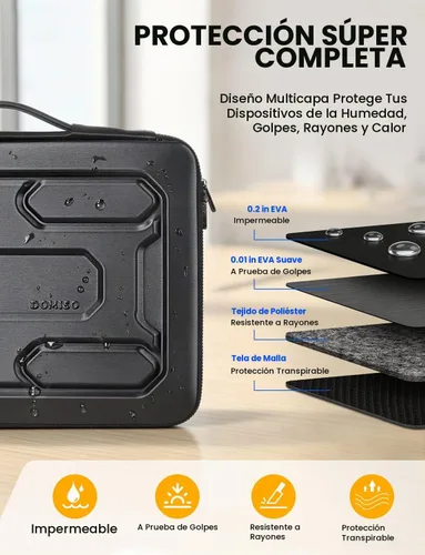Vista 2 de DOMISO Funda para portátil AA51, Negro, 14 pulg.