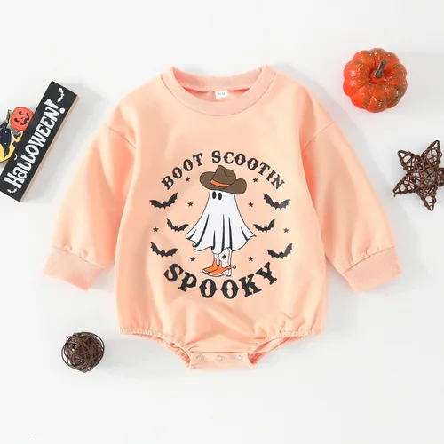 Vista 2 de Thorn Tree Sudadera de manga larga de Halloween para bebé, niño, niña, suéter de gran tamaño, cuello redondo, ropa de otoño e invierno