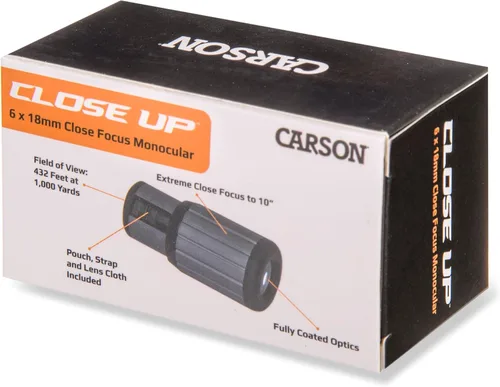 Vista 5 de Carson CloseUp Monocular de enfoque cerrado de 0.236x0.709 in (CF-618)