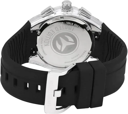Vista 3 de TechnoMarine Reloj cronógrafo de cuarzo con esfera negra para hombre TM-121006 Cronógrafo movimiento de cuarzo