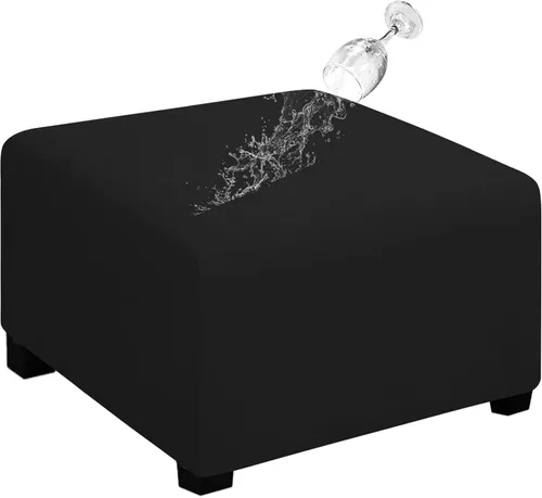 Vista 51 de Easy-Going Funda para Otomán Elástica 100% Doble Impermeable Rectangular Plegable Taburete de Almacenamiento Protector de Muebles Funda Suave
