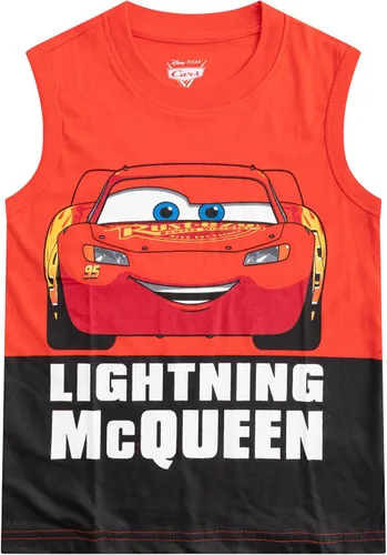 Vista 2 de Disney Cars Lightning McQueen - Camisetas sin mangas para niños pequeños y pequeños (2 unidades)