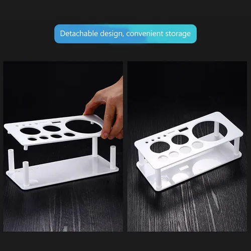 Vista 7 de TOPINCN Kit de coctelera para barman de plástico, ahorro de espacio, organiza almacenamiento, soporte para herramientas de bartender, barra