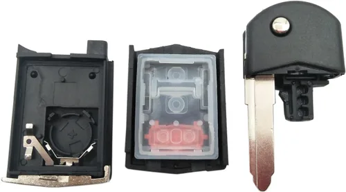 Vista 5 de Horande Funda de llave de repuesto plegable para Mazda 3 6 CX3 CX5 CX7 CX9 RX8 Speed 3, funda de llave de entrada sin llave (3 botones)