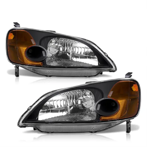 Vista 2 de AJP Distributors Conjunto de faros delanteros JDM para parachoques, señal de conducción, par LH+RH compatible/reemplazo para Civic 2 puertas Coupe 4