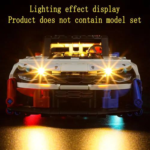 Vista 8 de GEAMENT Kit de luces LED compatible con NASCAR Next Gen Chevrolet Camaro ZL1 – para Technic 42153 (juego de modelos no incluidos)