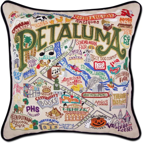 Vista 109 de Catstudio Portland (Oregon) - Almohada decorativa bordada