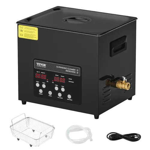 Vista 13 de VEVOR Limpiador Ultrasónico 2L, Máquina de Limpieza Sónica Digital de 60W con Modo Suave y Degasificación Mejorada, Limpiador Ultrasónico de 40kHz