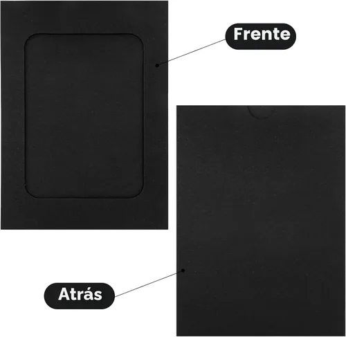 Vista 3 de Anwyll 30 Marcos de Fotos de Papel - Marcos de Fotos de Papel Negro de 4x6'' Marcos de Cartón con Clip y Cuerda Portafotos DIY con Clip Kit