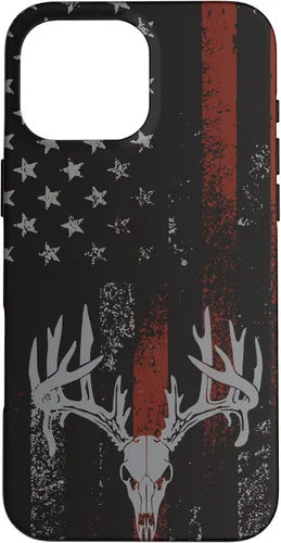 Vista 19 de Funda para iPhone 16 con la bandera americana de cola blanca ciervo Buck Hunting USA FLAG Hunter