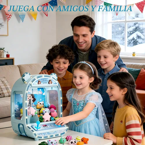 Vista 9 de Skirfy Juguete grande de máquina de garras con garra de aleación, luz LED y sonido ajustable, dispensador de dulces de 16 pulgadas, mini máquina