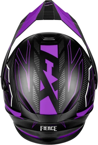 Vista 4 de Castle X CX950 V2 Fierce - Casco modular para nieve (negro mate/uva - XS)