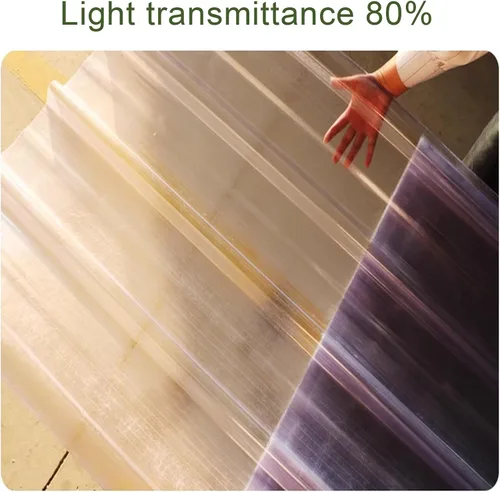 Vista 5 de Hoja de techo transparente, paneles de iluminación diurna de fibra de vidrio de 0.039 pulgadas de grosor, láminas de pared de techo, tejas a prueba