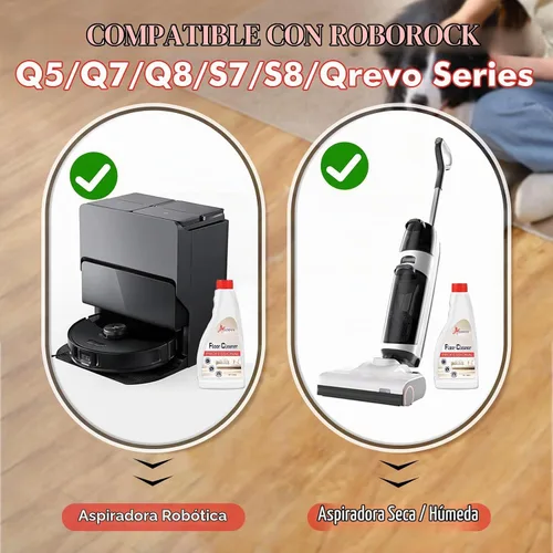 Vista 3 de Floor Cleaning Solution Compatible with Roborock Q5/Q7/Q8/S7/S8/Qrevo Series, All Robot Vacuums & Wet Dry Vacuum, Floor Cleaner for Mopping, 2