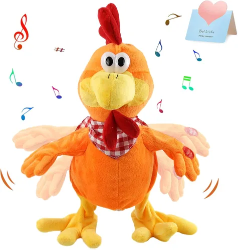 Vista 10 de Houwsbaby rana verde de 30 cm juguete rana que croa animal de peluche musical saltarín rana frondosa que se sacude y agita peluche animado juguete