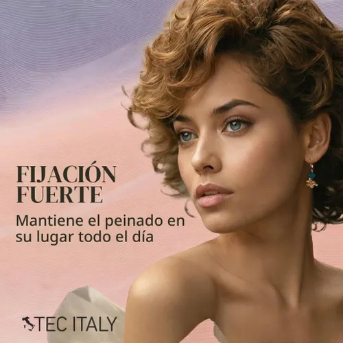 Vista 4 de Tec Italy Gellini Gel de peinado de alta sujeción para todo tipo de cabello, control fuerte de larga duración, añade brillo, fórmula sin alcohol
