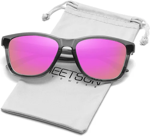 Vista 11 de Meetsun - Lentes de sol polarizados, unisex, modernos, con estilo de diseñador, clásico y retro A1 Negro Brillante